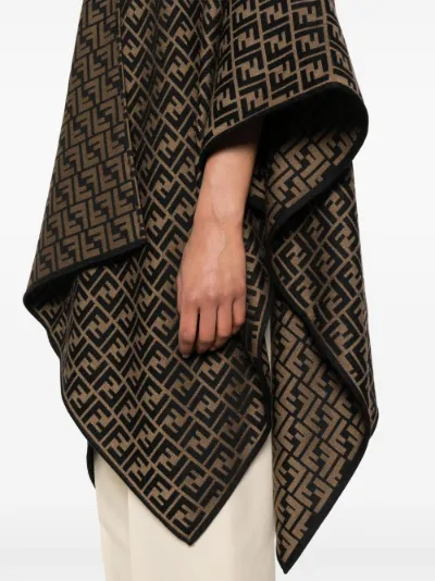 FENDI FF jacquard poncho Eraldo FR