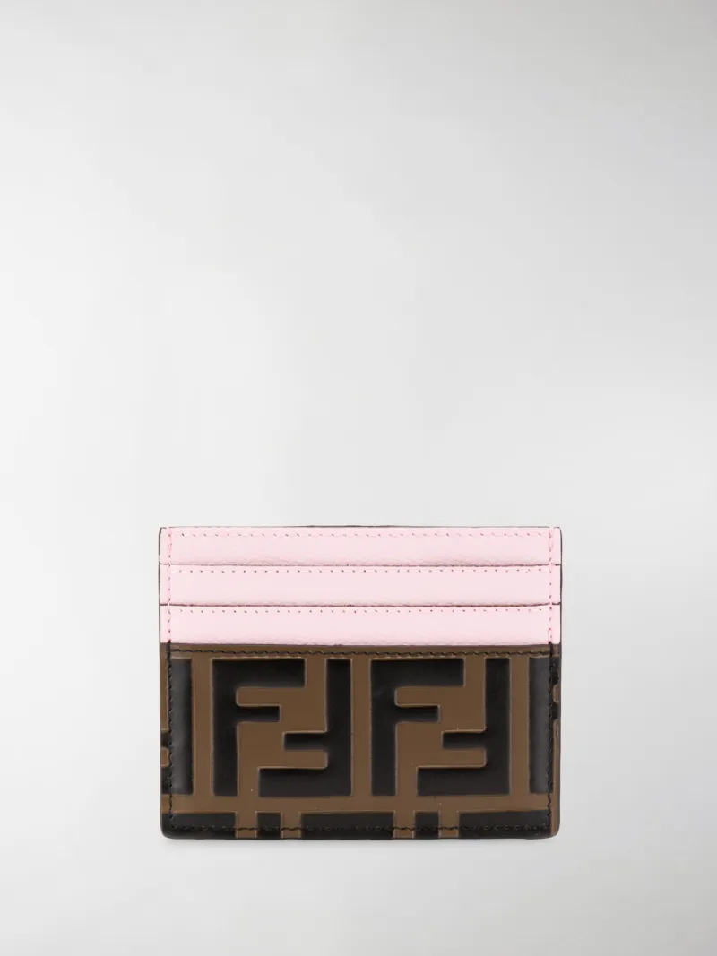 fendi card holder pink