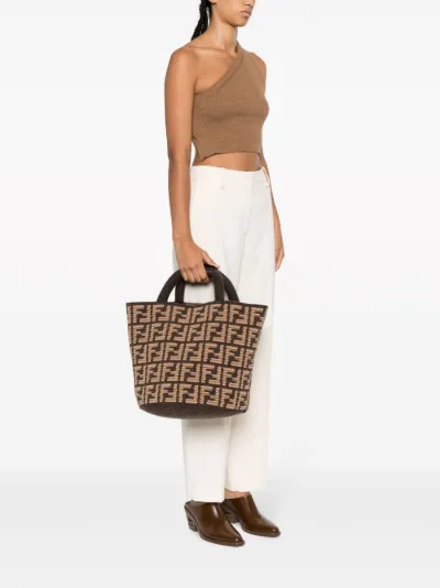 FENDI FF-logo cashmere tote bag | Eraldo.com AQ