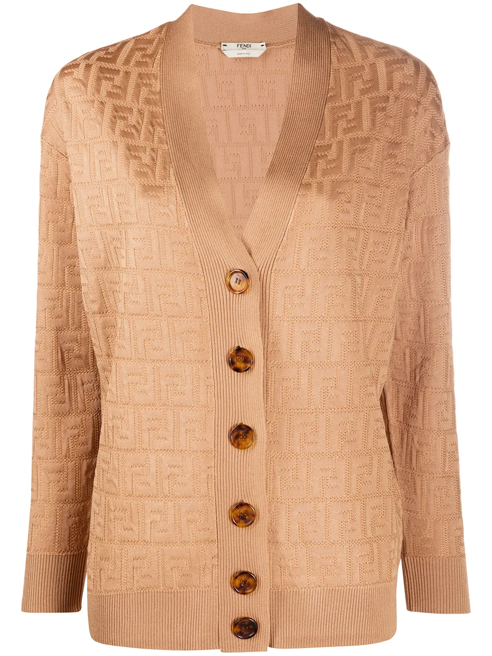 FENDI FF logo embossed cardigan Eraldo DE