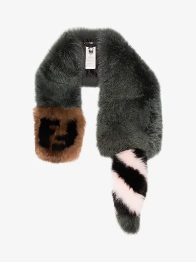 fendi fox fur scarf