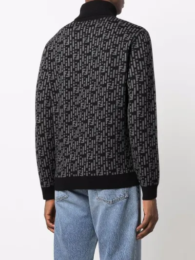 Fendi logo roll neck on sale jumper