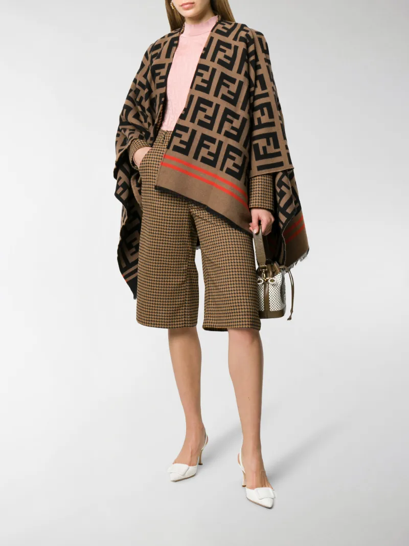 fendi ff logo poncho