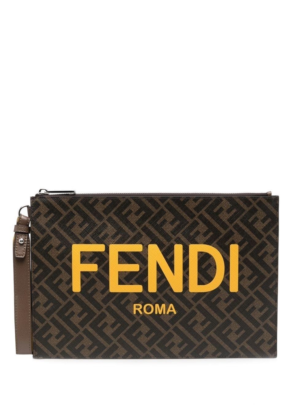Fendi FF Leather Pouch Bag