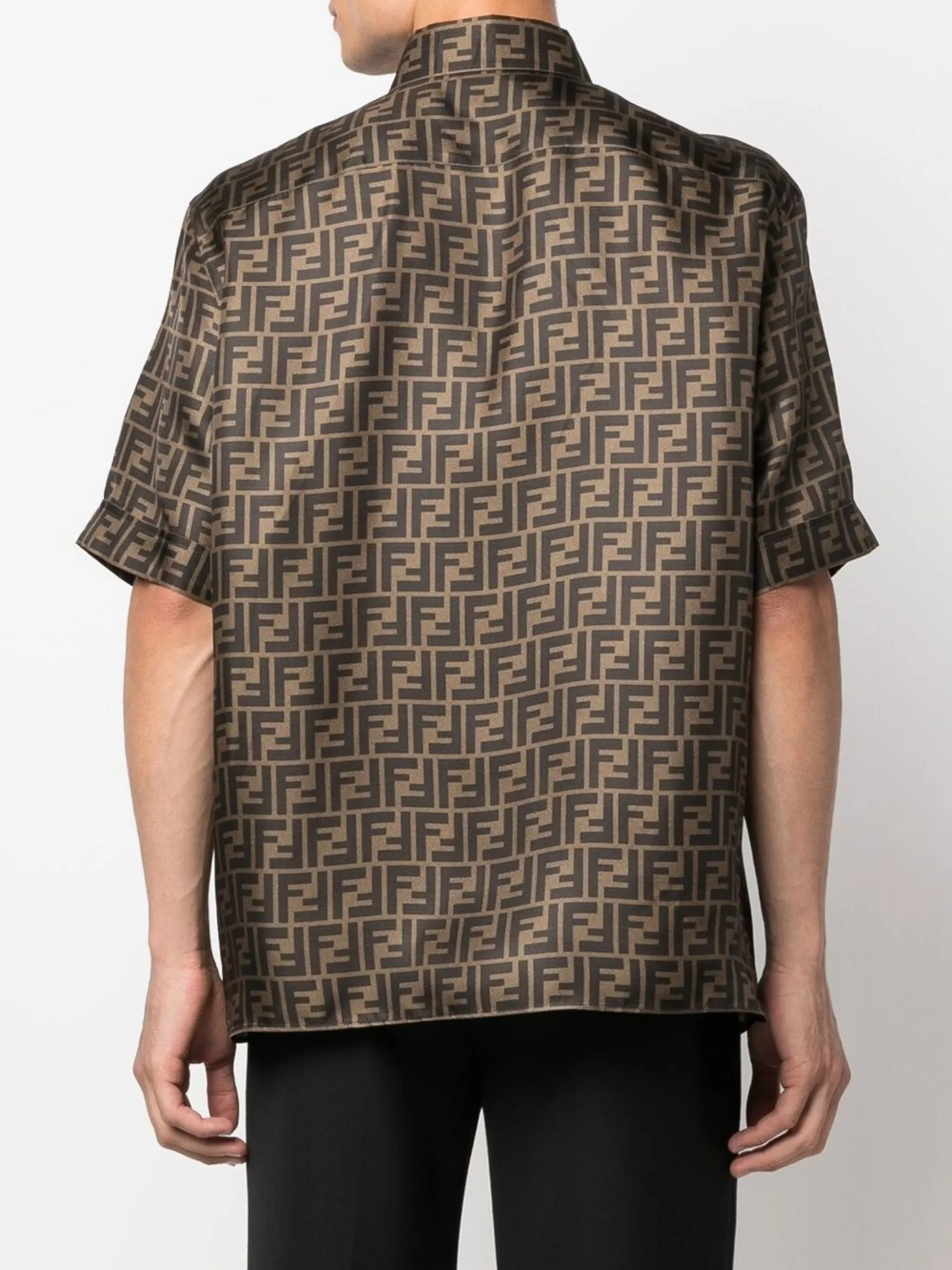 FENDI FF-logo print silk shirt | Eraldo.com HR