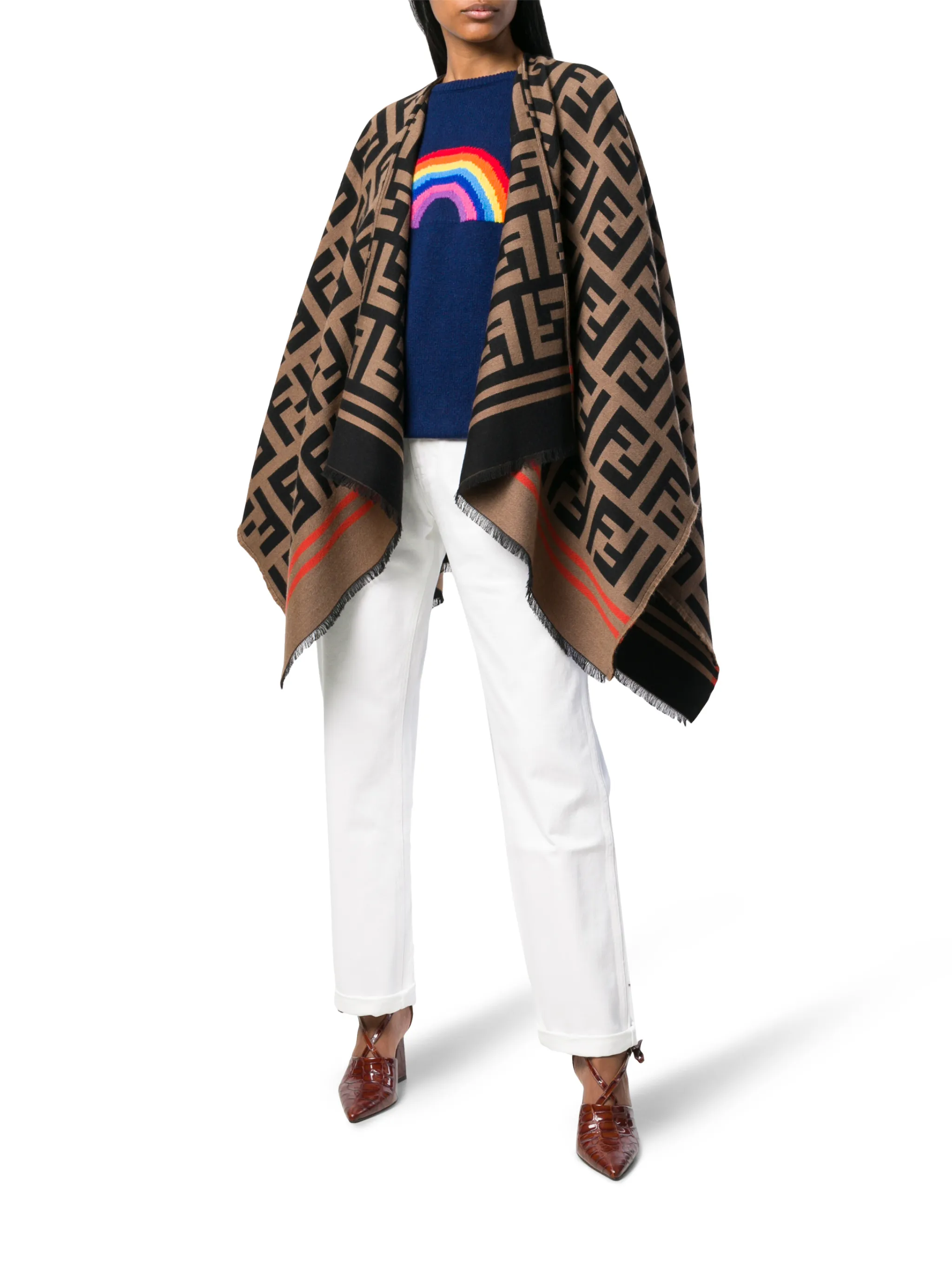 fendi ff logo shawl