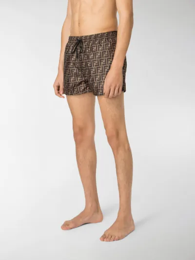 fendi ff logo swim shorts