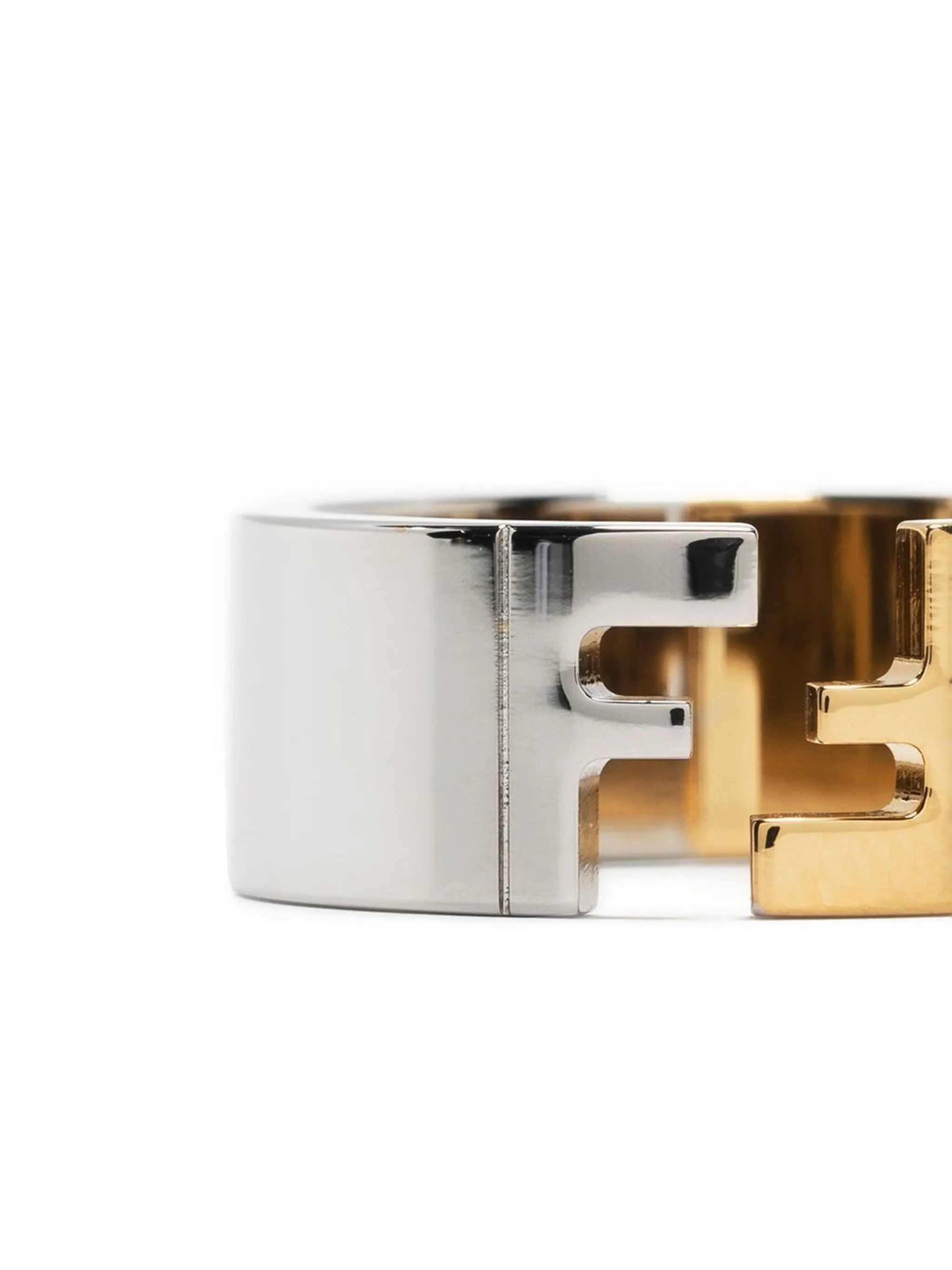 FENDI FF logo two-tone ring | Eraldo.com HR