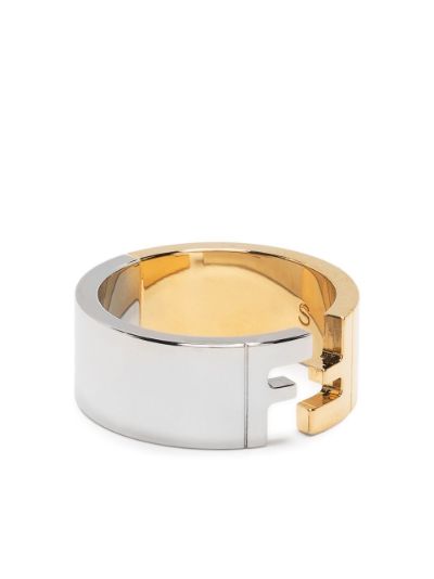 Fendi ff deals ring silver