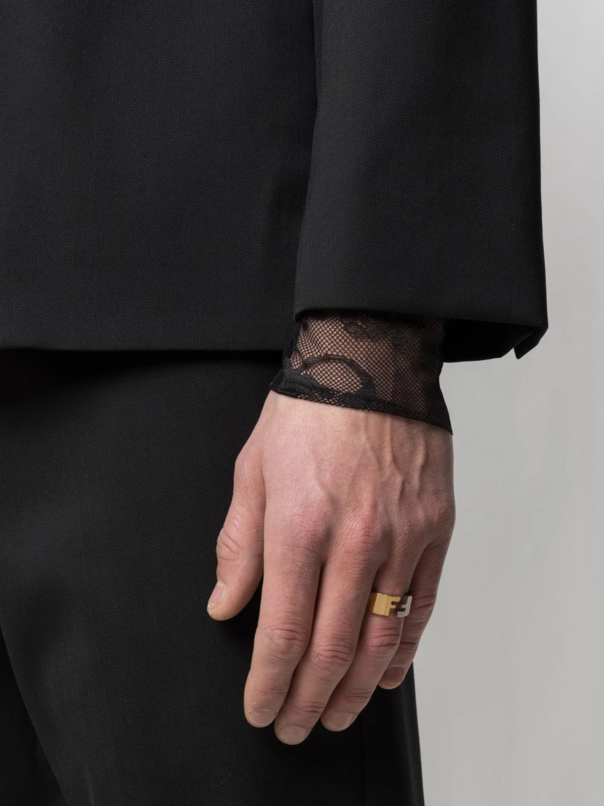 FENDI FF logo two-tone ring | Eraldo.com HR