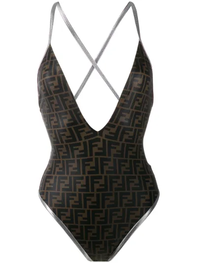 Fendi store print swimsuit