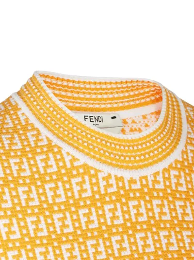 fendi ff motif knitted top