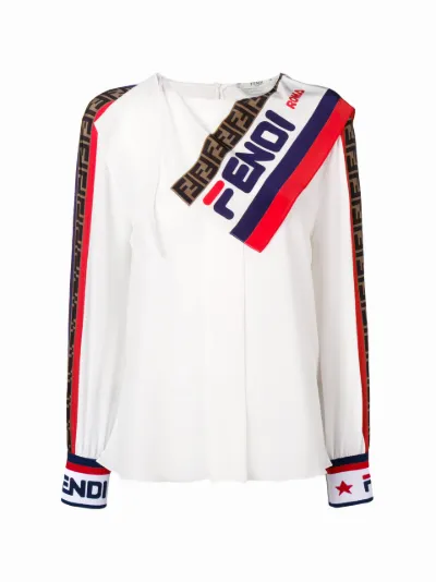 FENDI FF motif scarf blouse Eraldo US