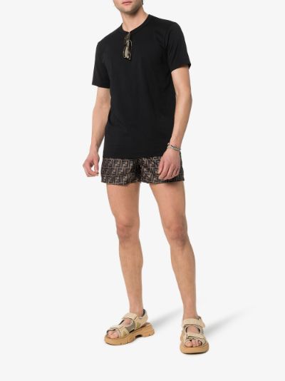 fendi ff logo swim shorts