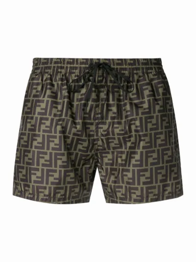 fendi ff logo swim shorts