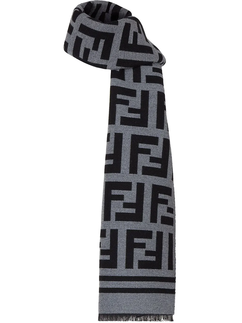 FENDI FF print frayed scarf Eraldo TW