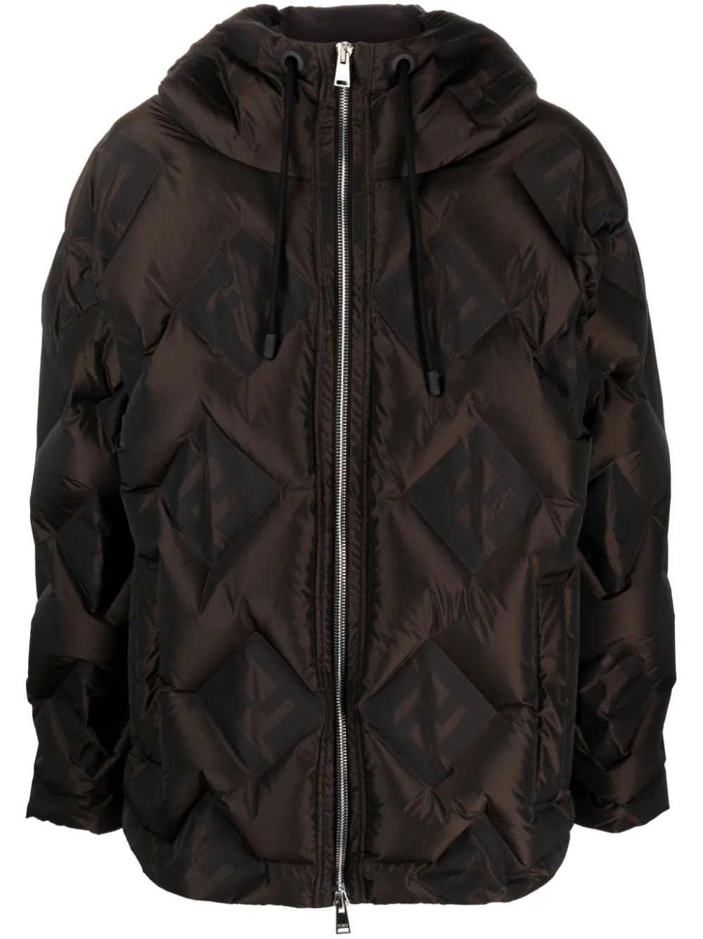 FENDI FF print padded down jacket Eraldo BE