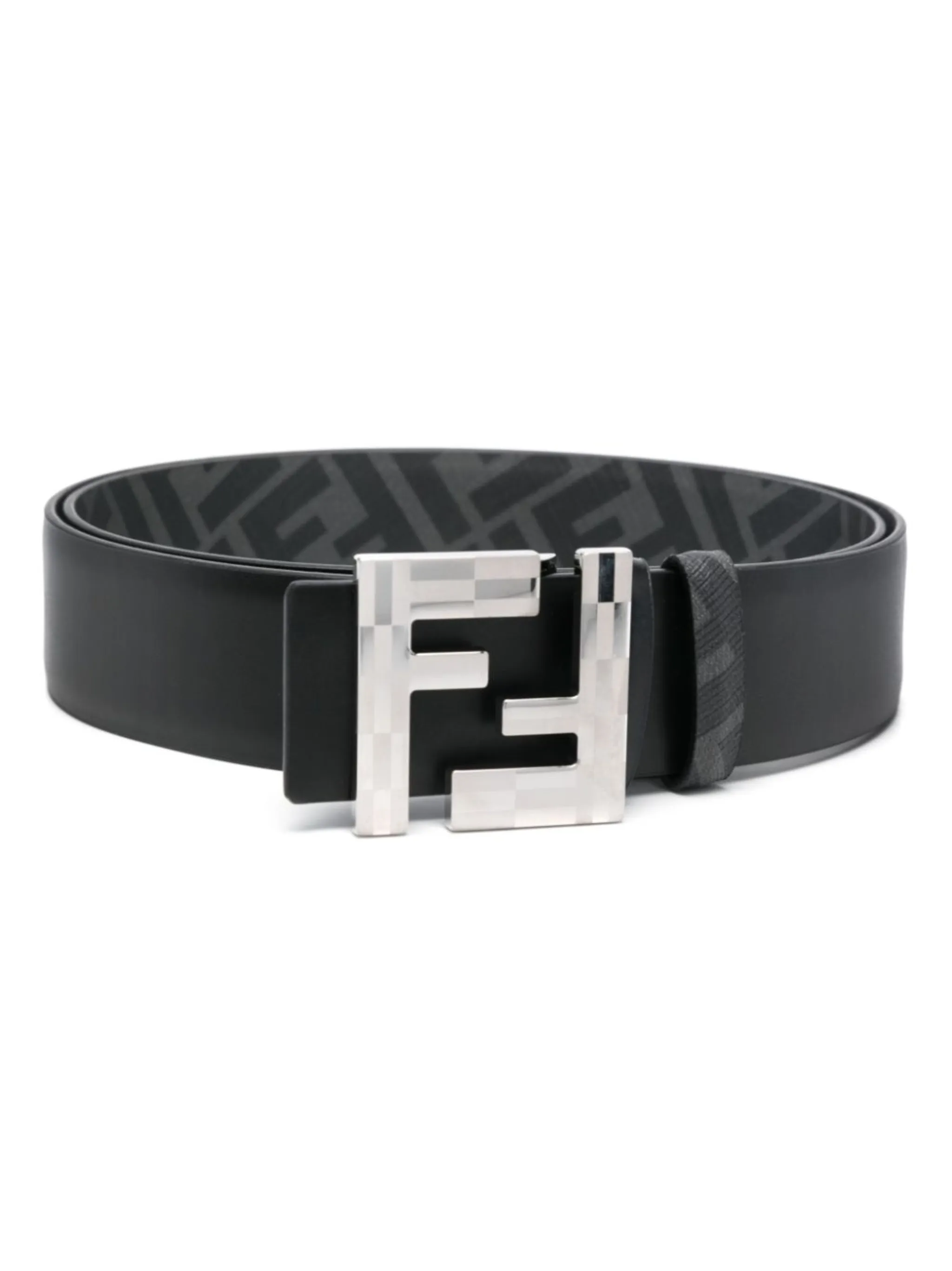 Black and silver fendi belt on sale