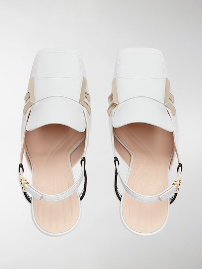 Fendi Ffreedom Slingback Pumps White Modes