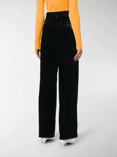 high waist palazzo trousers