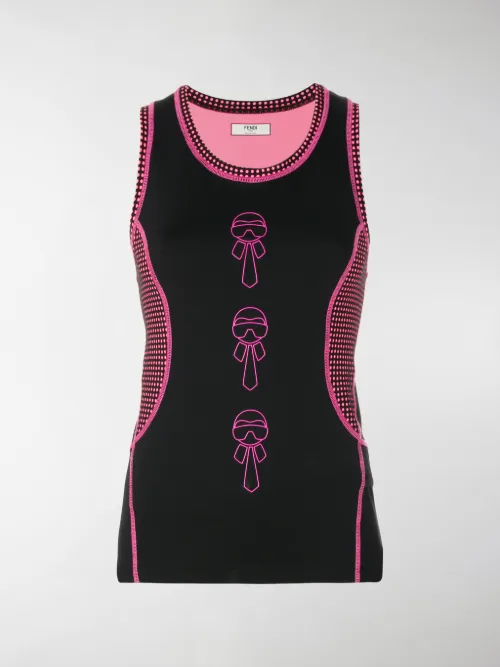 Fendi - Karl print sports tank top