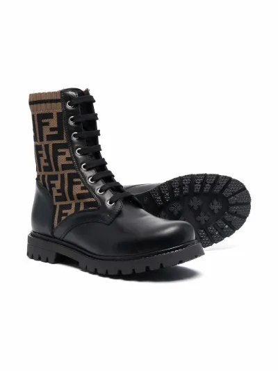 Fendi ff 2024 motif ankle boots