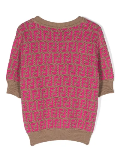 Fendi Kids monogram pattern short sleeve sweater Eraldo FR