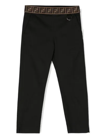 Pantaloni skinny con motivo FF jacquard Fendi Kids Eraldo