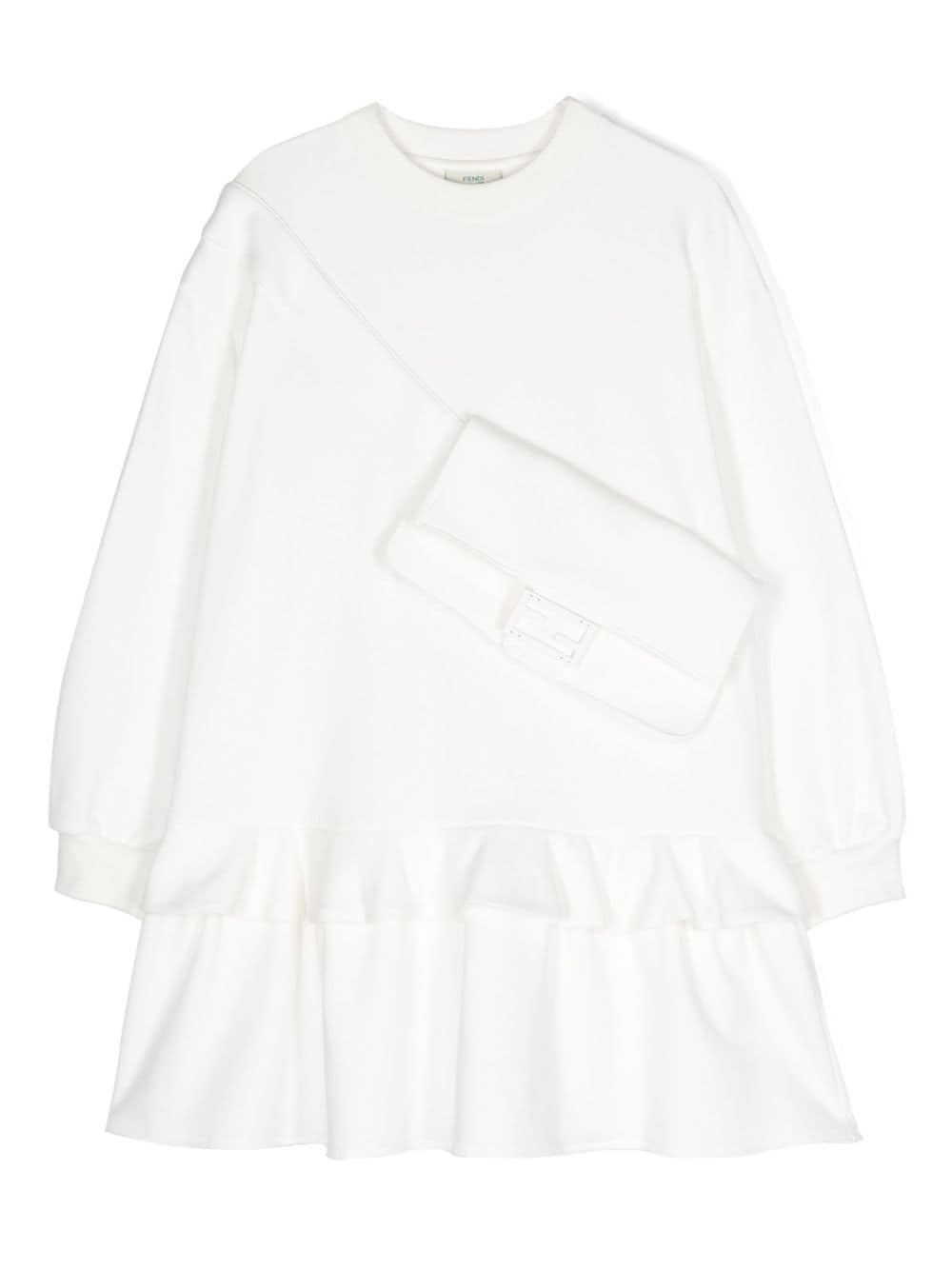 ruffled cotton dress | Fendi Kids | Eraldo.com