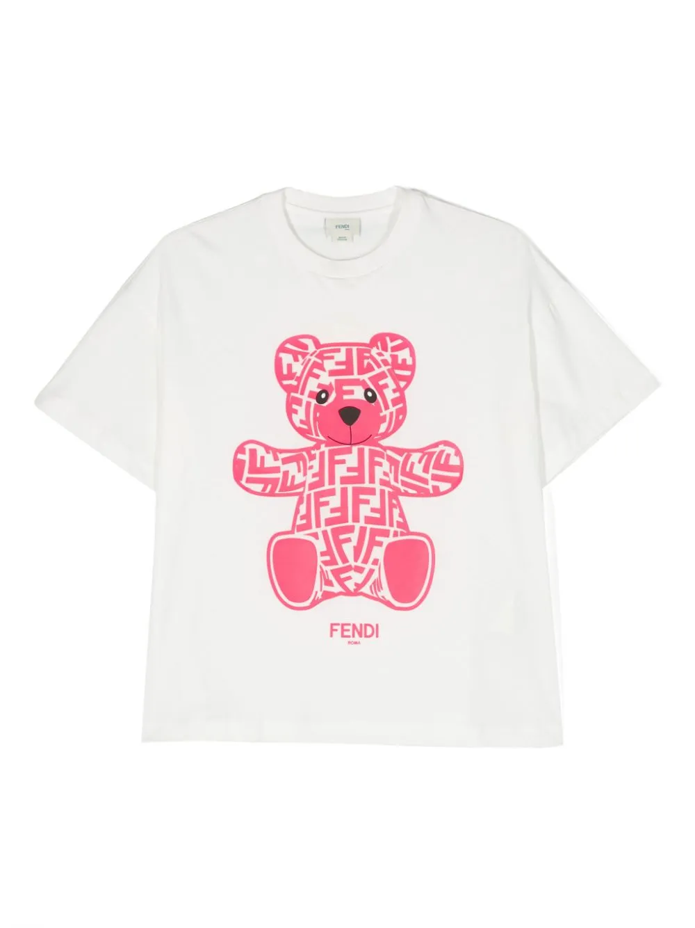 teddy bear-print cotton T-shirt | Fendi Kids | Eraldo.com JP