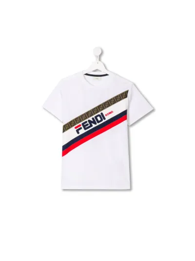 TEEN logo stripe T shirt Fendi Kids Eraldo FR