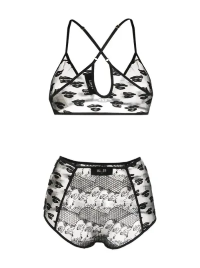 FENDI lace embroidered bra set Eraldo SA