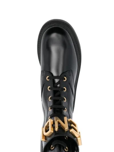 Fendi leather hot sale combat boots