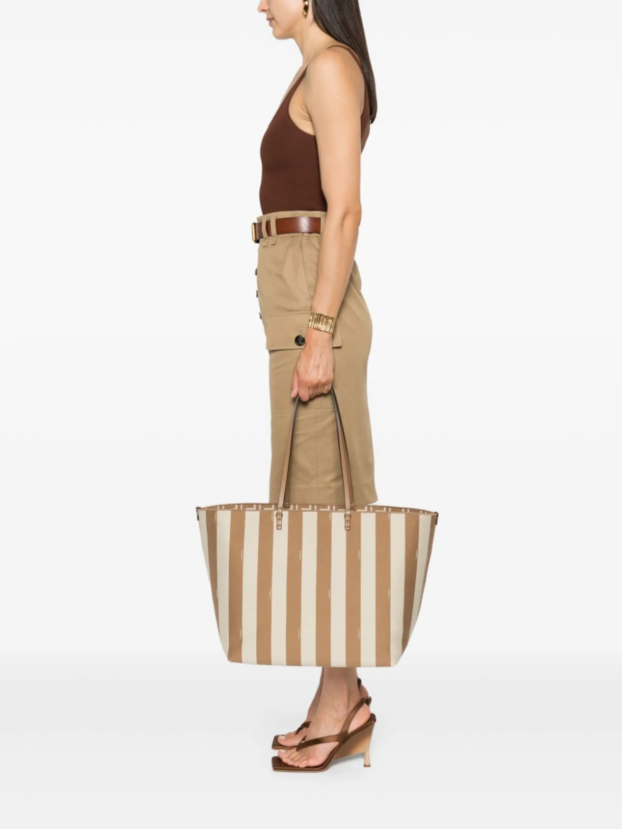 FENDI フェンディ　バッグ　ミニポーチ付き　コットンジャージ FENDI フェンディバッグミニポーチ付きコットンジャージ