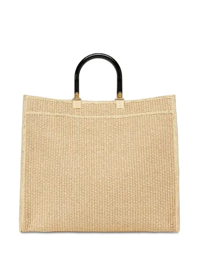 Fendi - Sunshine Raffia Tote Bag - Female - Tu