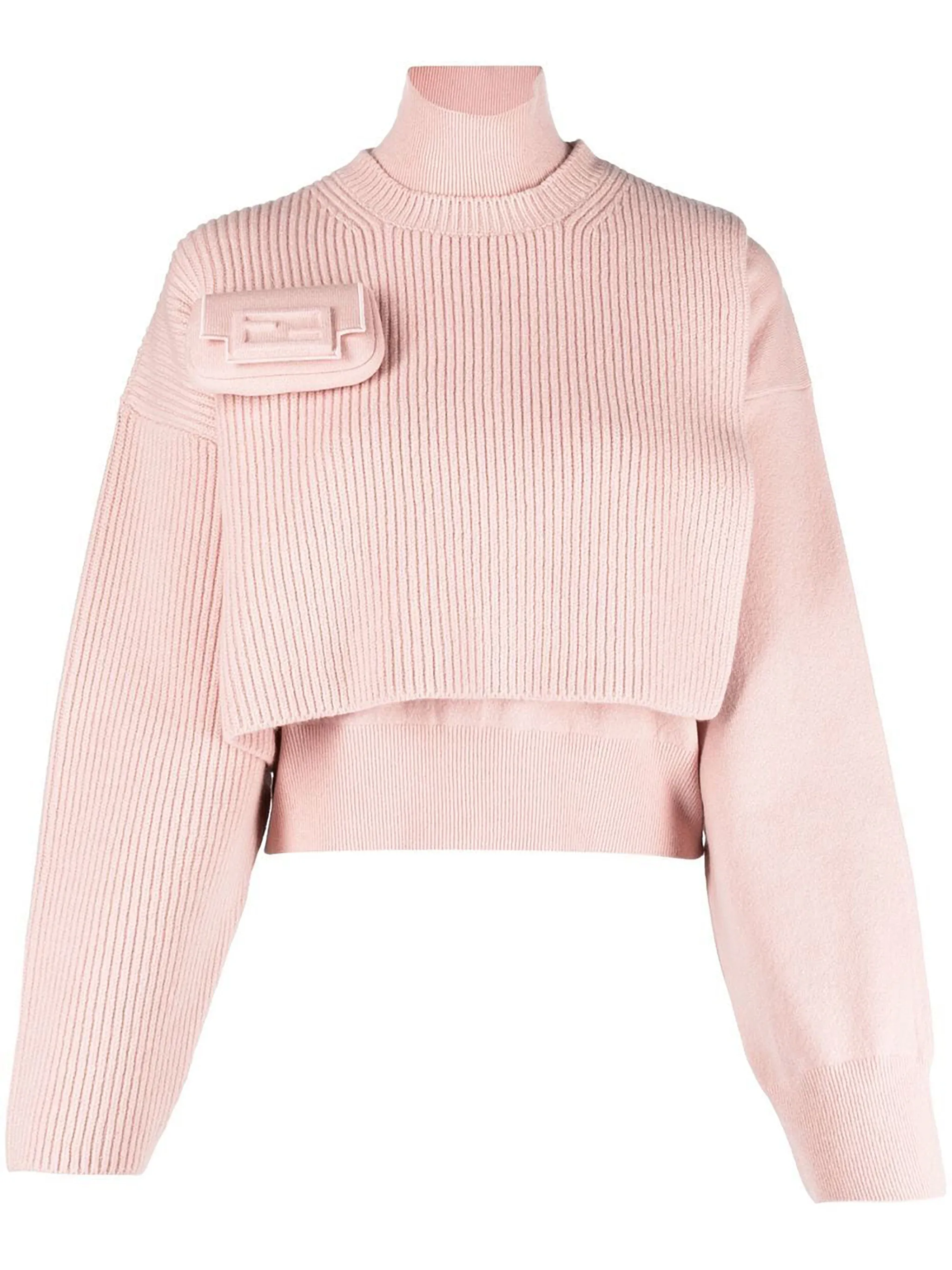 FENDI layered rib-knit jumper | Eraldo.com PN