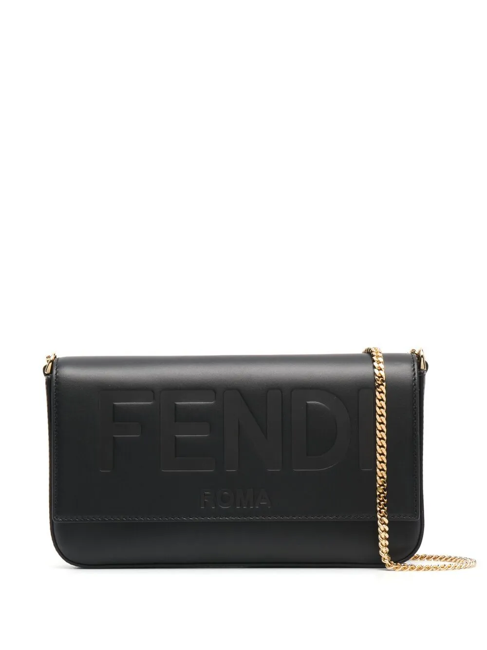 fendi gold clutch