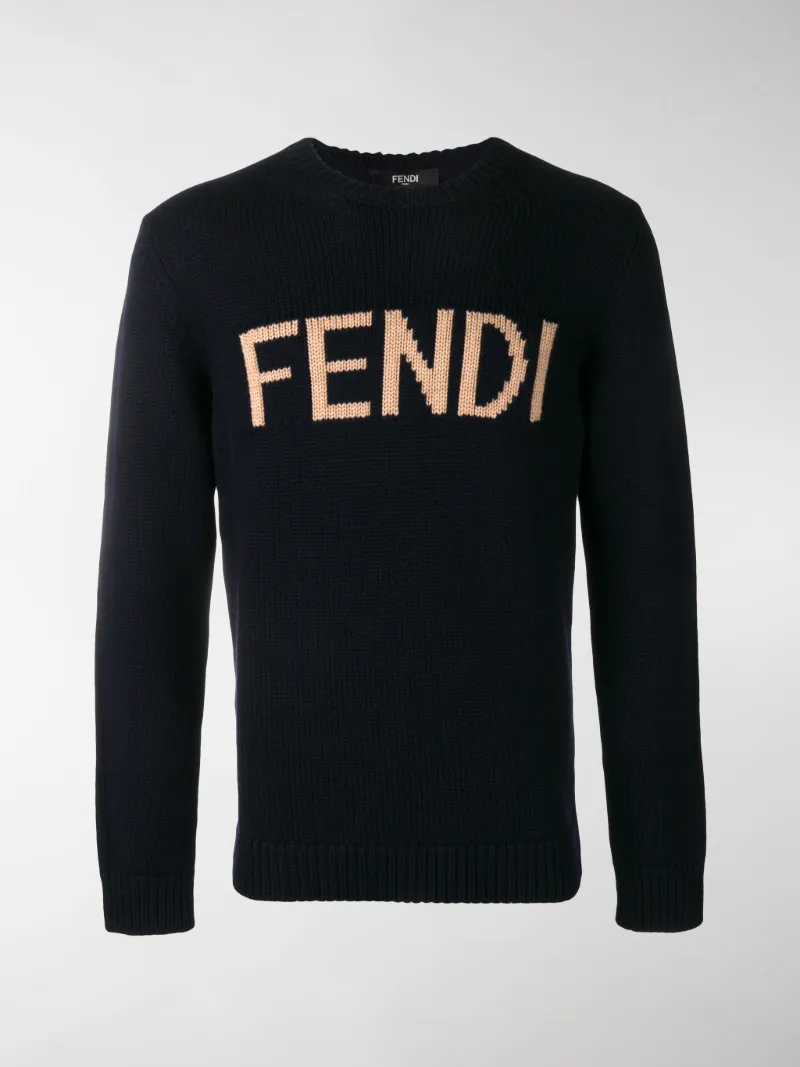 fendi logo knit sweater