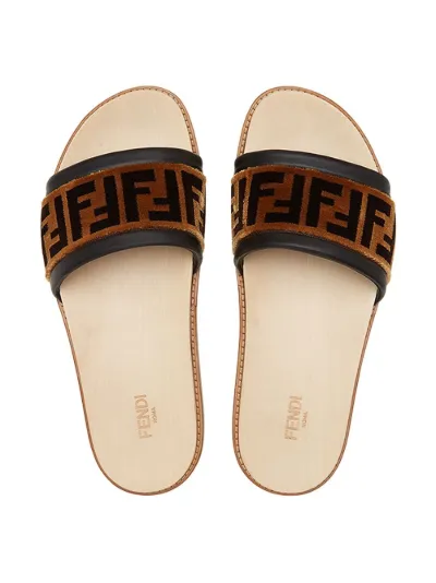 fendi logo strap slides