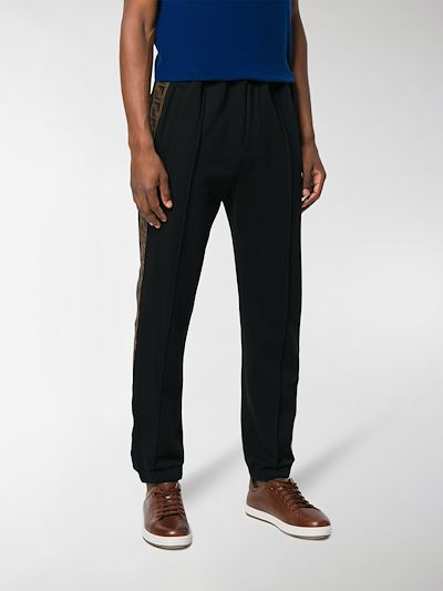 fendi logo stripe track pants