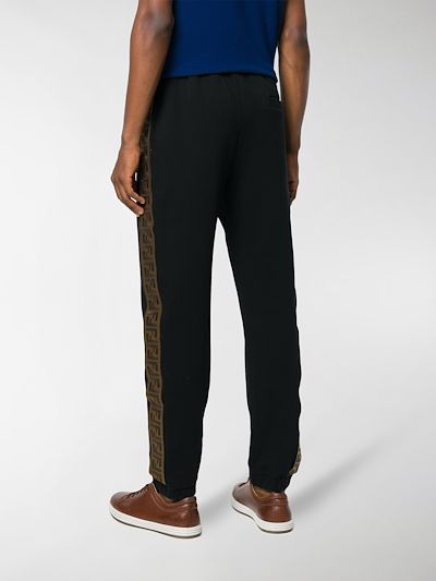 fendi logo stripe track pants