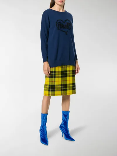 Fendi Your Maglione Di Blu Open Colore Heart L45R3qcAjS