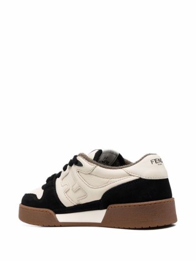 Fendi Men's Match FF-Logo Leather Low-Top Sneakers