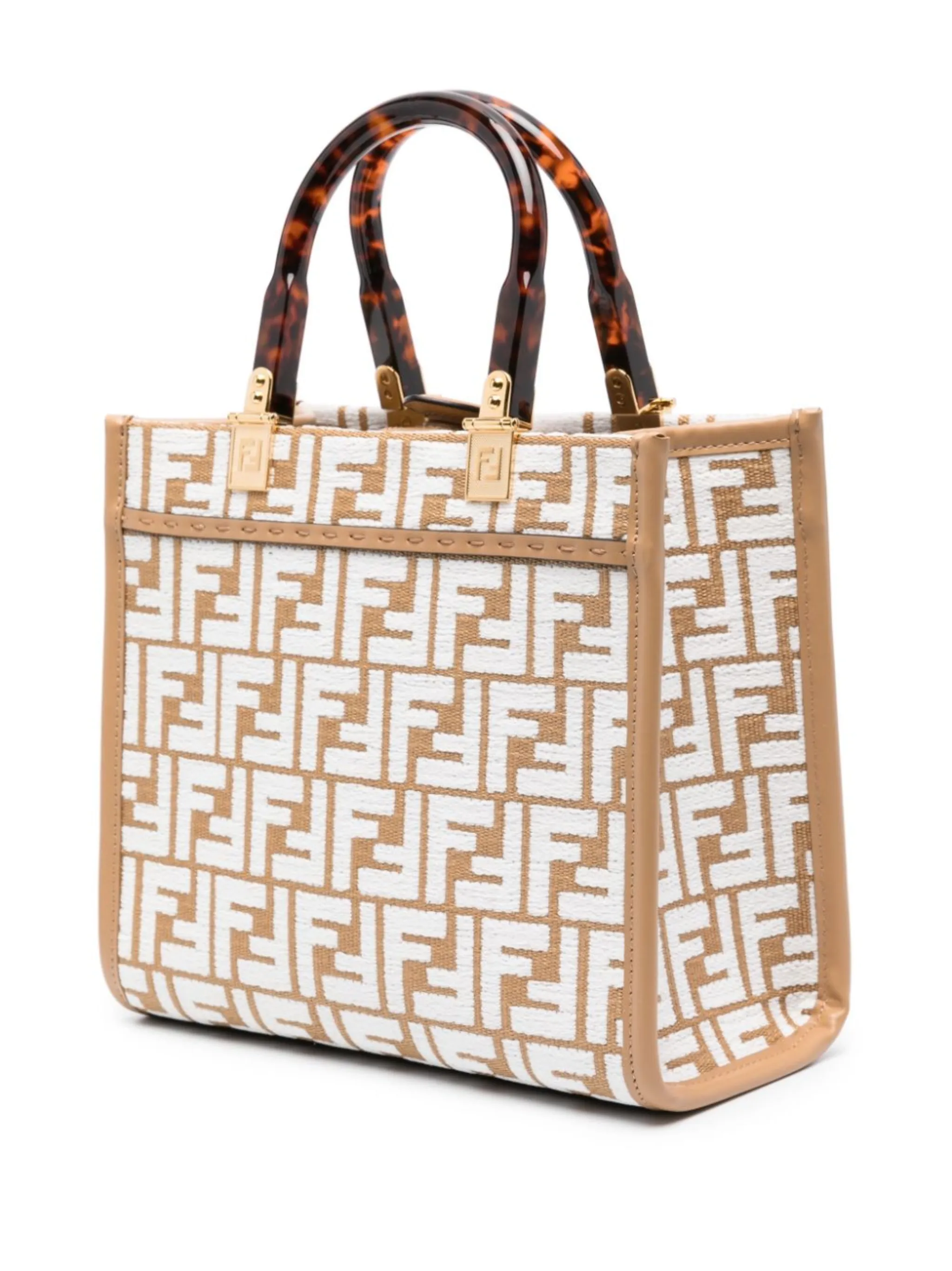 FENDI medium Sunshine FF-motif raffia tote bag | Eraldo.com AQ
