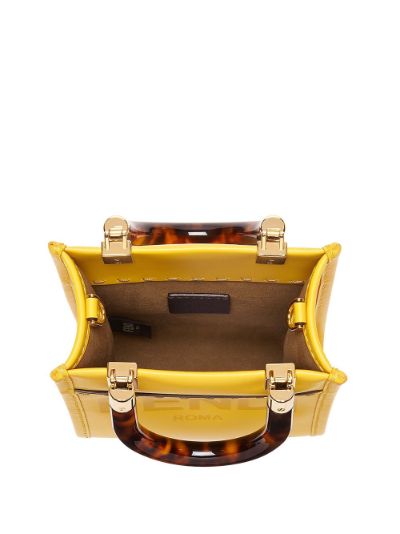 Mini Sunshine Shopper - Yellow leather mini-bag