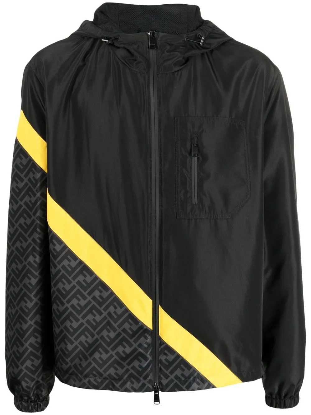 Fendi Hoodie - Black w. Yellow Logo Print » ASAP Shipping