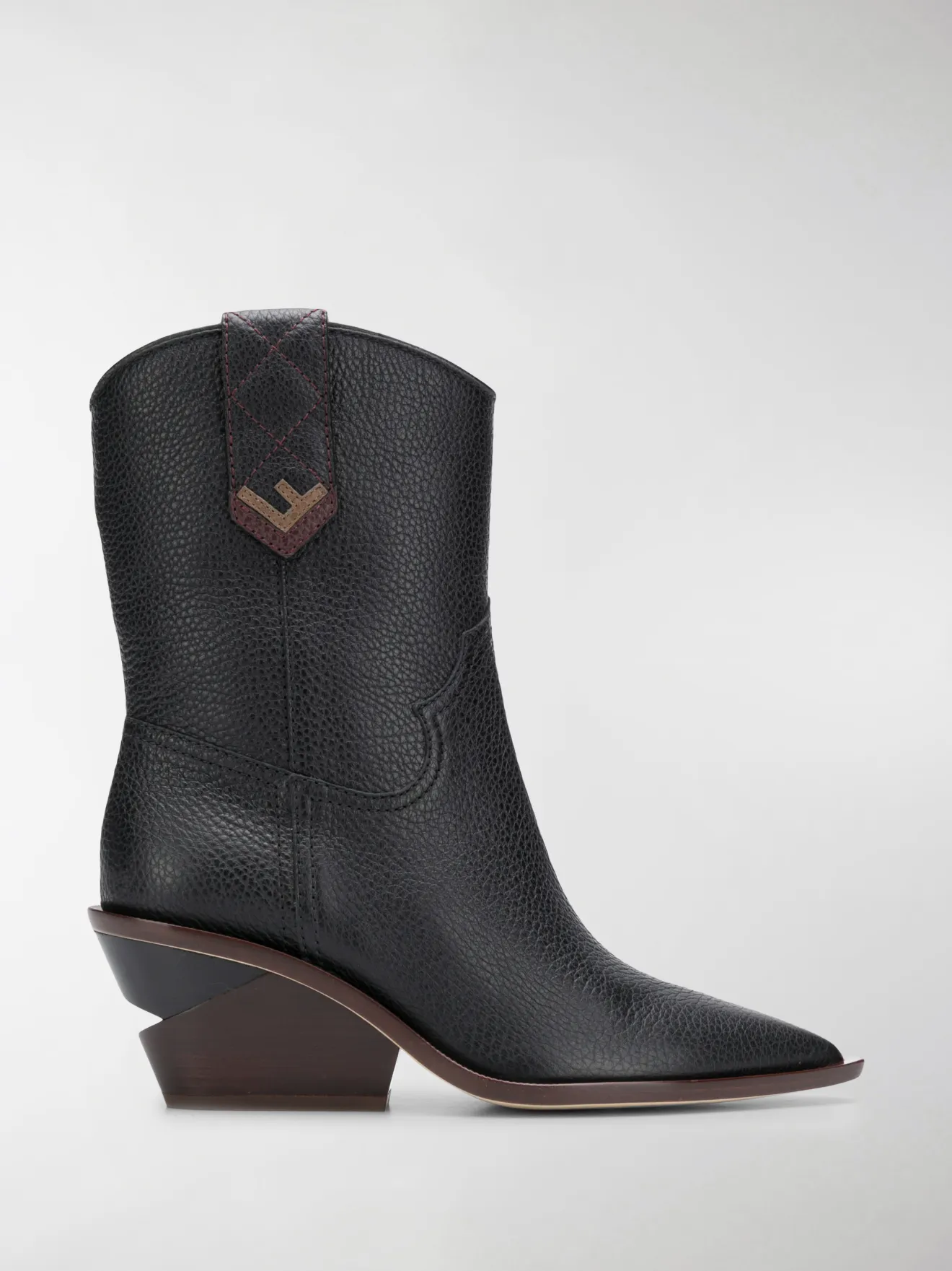 fendi pointed toe cowboy booties