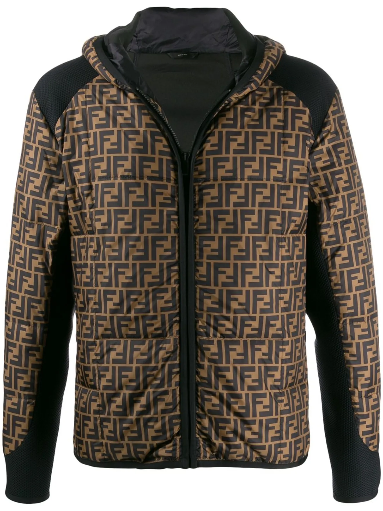 fendi logo padded jacket