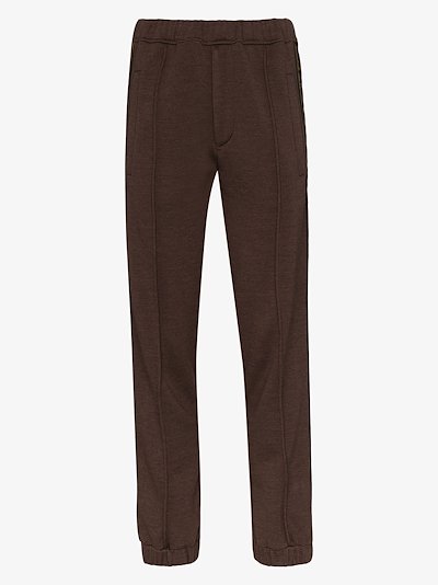 fendi logo stripe track pants