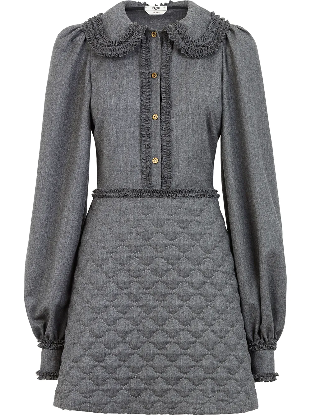 ruffle trim shirt dress | Fendi 